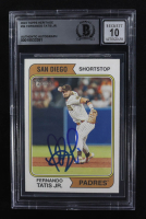 Fernando Tatis Jr. Signed 2023 Topps Heritage #24 (Beckett | Auto Grade BGS 10) at PristineAuction.com