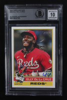 Elly De La Cruz Signed 2025 Topps Heritage #263 (Beckett | Auto Grade BGS 10) at PristineAuction.com