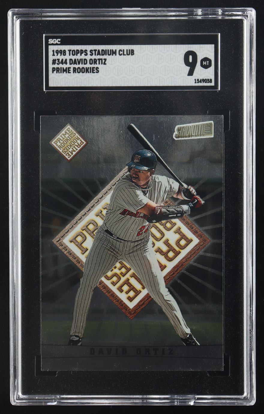 David Ortiz 1998 Topps Stadium Club Prime Rookies #344 RC (SGC 9) at PristineAuction.com David Ortiz 1998 Topps Stadium Club Prime Rookies #344 RC (SGC 9) at PristineAuction.com
