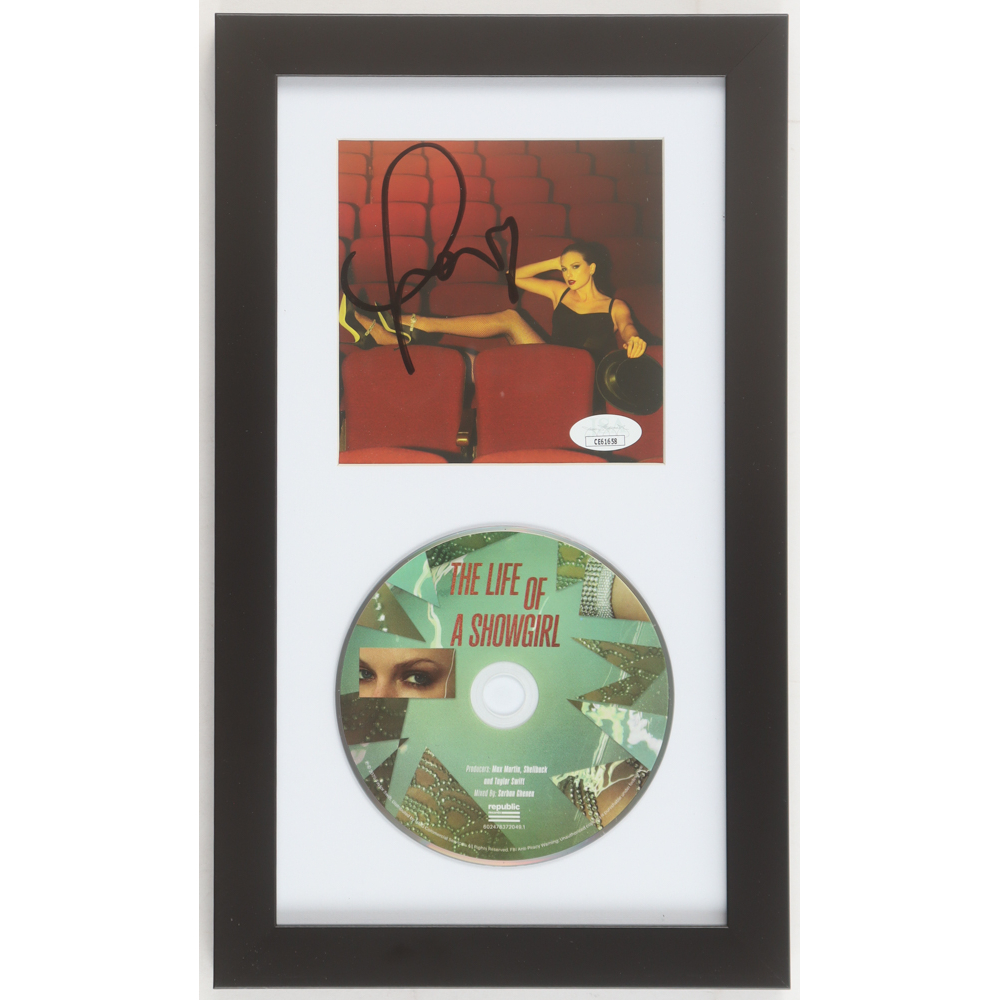 Taylor Swift Signed "The Life of a Showgirl" Custom Framed CD Insert Display (JSA) at PristineAuction.com