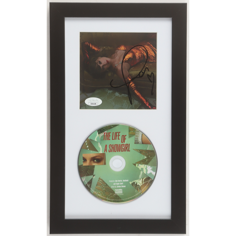Taylor Swift Signed "The Life of a Showgirl" Custom Framed CD Insert Display (JSA) at PristineAuction.com