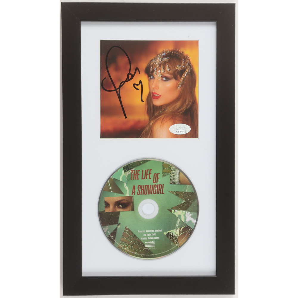 Taylor Swift Signed "The Life of a Showgirl" Custom Framed CD Insert Display (JSA) at PristineAuction.com