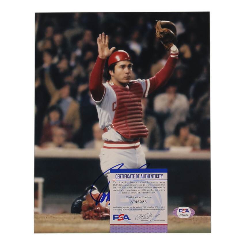 Johnny Bench Signed Reds 8x10 Photo Inscribed "76 WS MVP" (PSA) at PristineAuction.com Johnny Bench Signed Reds 8x10 Photo Inscribed "76 WS MVP" (PSA) at PristineAuction.com