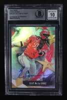 Elly De La Cruz Signed 2025 Topps Stars of MLB #SMLB13 (Beckett | Auto Grade BGS 10) at PristineAuction.com