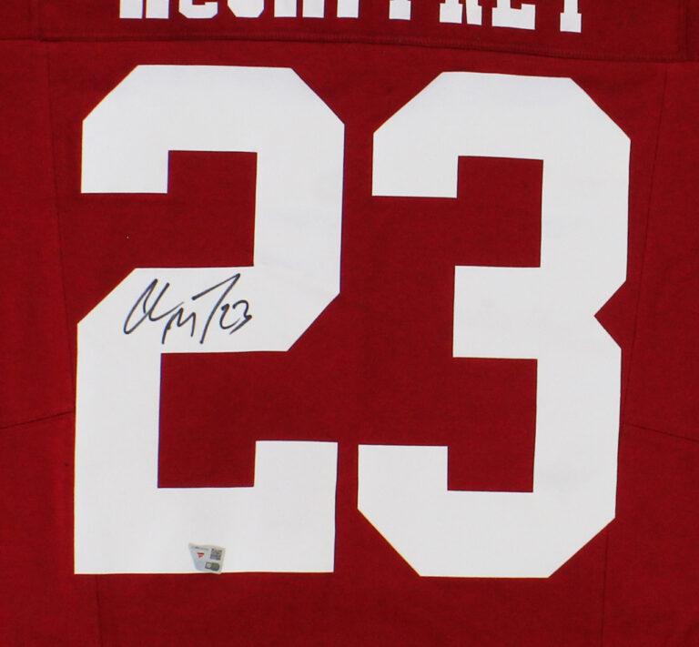 Christian McCaffery Signed 49ers Nike Authentic Jersey (Fanatics) at PristineAuction.com Christian McCaffery Signed 49ers Nike Authentic Jersey (Fanatics) at PristineAuction.com