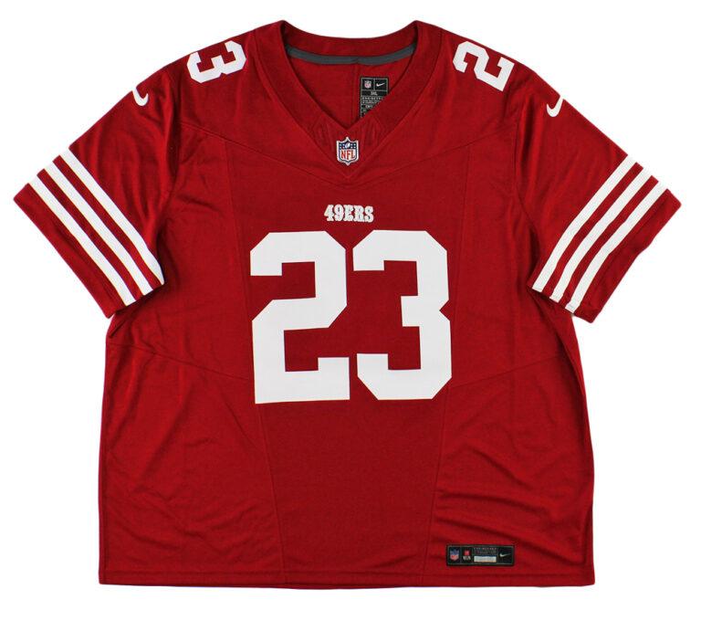 Christian McCaffery Signed 49ers Nike Authentic Jersey (Fanatics) at PristineAuction.com Christian McCaffery Signed 49ers Nike Authentic Jersey (Fanatics) at PristineAuction.com
