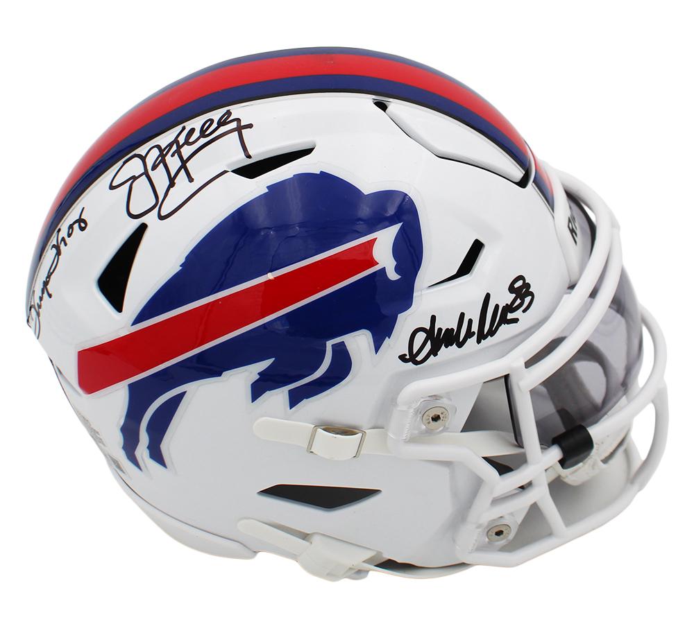 Jim Kelly, Andre Reed & Thurman Thomas Signed Bills Mid-Size SpeedFlex Helmet With Visor (Beckett) at PristineAuction.com Jim Kelly, Andre Reed & Thurman Thomas Signed Bills Mid-Size SpeedFlex Helmet With Visor (Beckett) at PristineAuction.com
