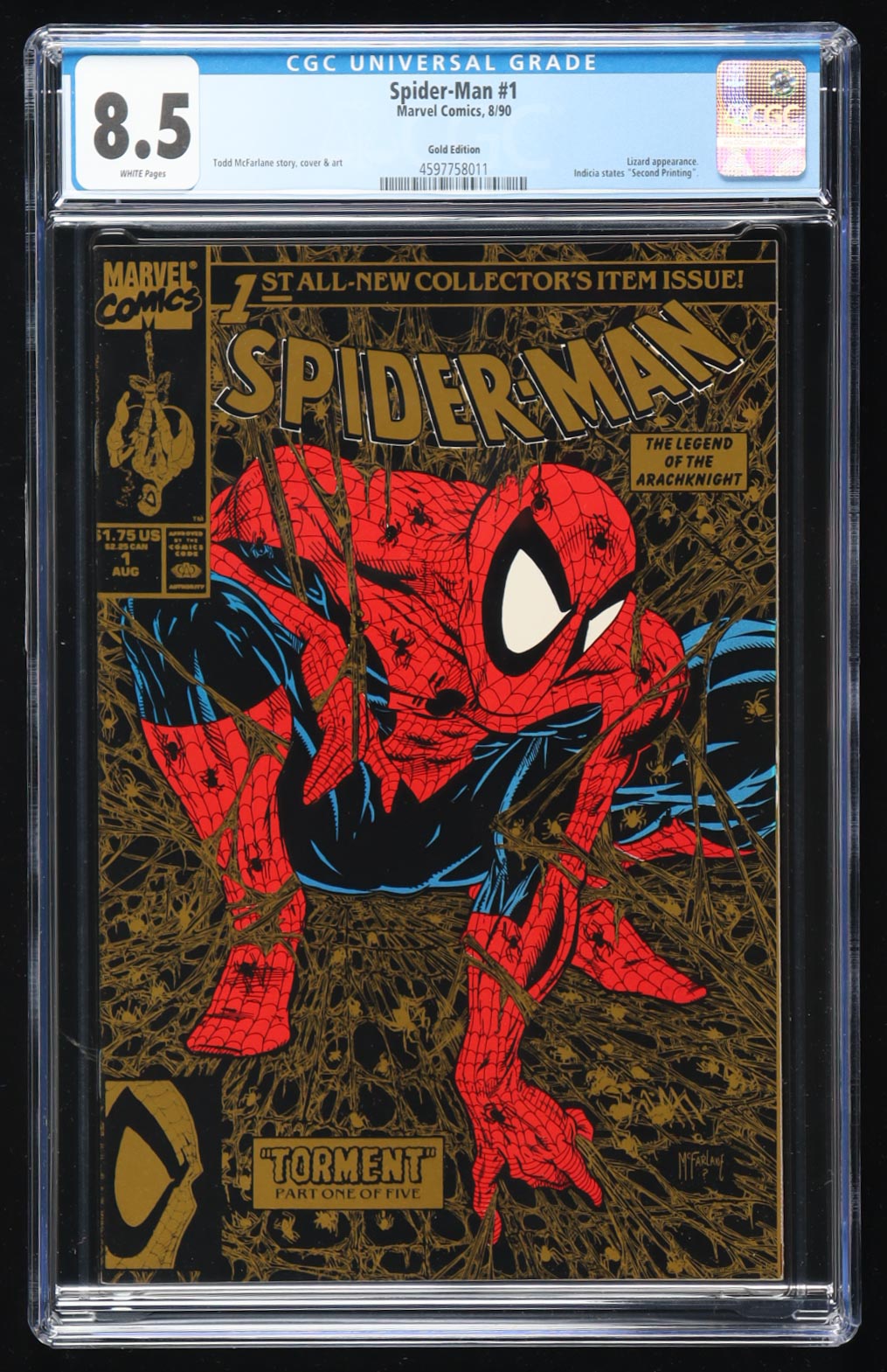 1990 "Spider-Man" Issue #1 Marvel Comic Book (CGC 8.5) at PristineAuction.com 1990 "Spider-Man" Issue #1 Marvel Comic Book (CGC 8.5) at PristineAuction.com