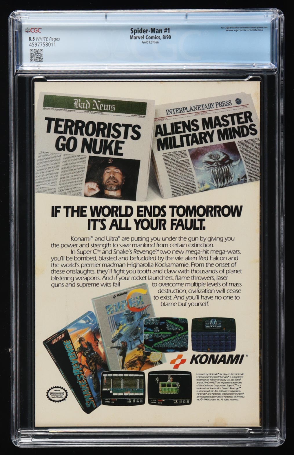 1990 "Spider-Man" Issue #1 Marvel Comic Book (CGC 8.5) at PristineAuction.com 1990 "Spider-Man" Issue #1 Marvel Comic Book (CGC 8.5) at PristineAuction.com