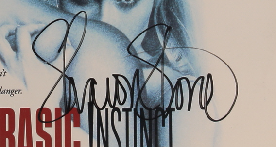 Sharon Stone Signed "Basic Instinct" LaserDisc Movie Cover With Disc (PSA) at PristineAuction.com Sharon Stone Signed "Basic Instinct" LaserDisc Movie Cover With Disc (PSA) at PristineAuction.com