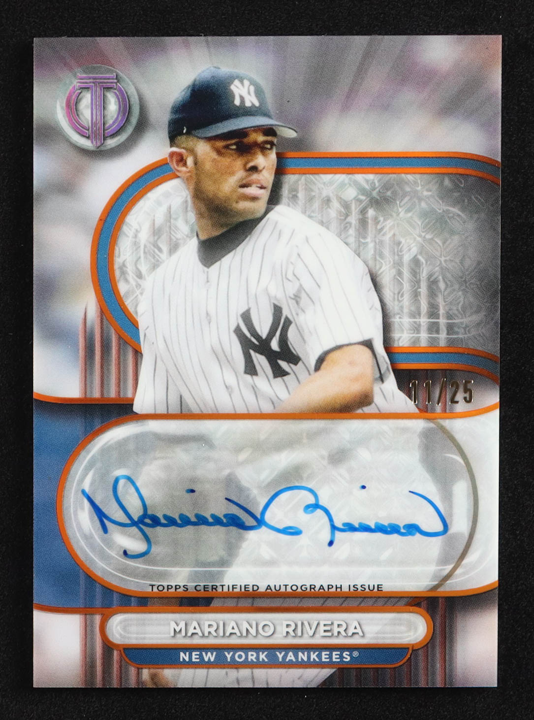 Mariano Rivera 2024 Topps Tribute Autographs Orange #TAMR #11/25 at PristineAuction.com Mariano Rivera 2024 Topps Tribute Autographs Orange #TAMR #11/25 at PristineAuction.com
