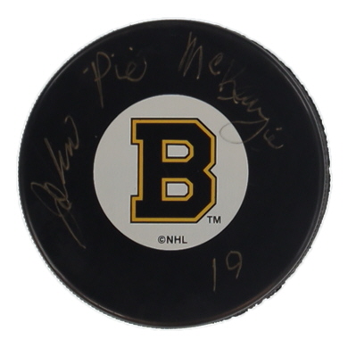 John "Pie McKenzie Signed Bruins Logo Hockey Puck (SoP) at PristineAuction.com John "Pie McKenzie Signed Bruins Logo Hockey Puck (SoP) at PristineAuction.com