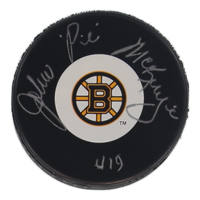 John "Pie McKenzie Signed Bruins Logo Hockey Puck (SoP) at PristineAuction.com John "Pie McKenzie Signed Bruins Logo Hockey Puck (SoP) at PristineAuction.com