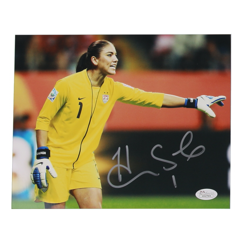 Hope Solo Signed Team USA 8x10 Photo (JSA) at PristineAuction.com Hope Solo Signed Team USA 8x10 Photo (JSA) at PristineAuction.com