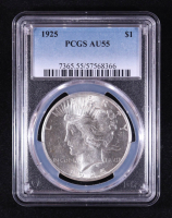 1925 Peace Silver Dollar (PCGS AU55) at PristineAuction.com