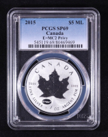 2015 Canada $5 Maple Leaf, E=MC² Privy - 1oz .9999 Fine Silver Coin (PCGS SP69) at PristineAuction.com