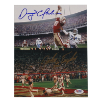 Dwight Clark & John Taylor Signed 49ers 8x10 Photo (PSA) at PristineAuction.com