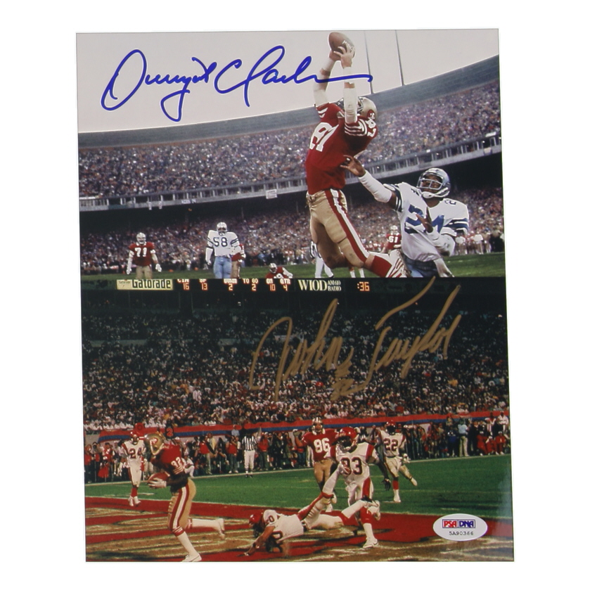 Dwight Clark & John Taylor Signed 49ers 8x10 Photo (PSA) at PristineAuction.com Dwight Clark & John Taylor Signed 49ers 8x10 Photo (PSA) at PristineAuction.com