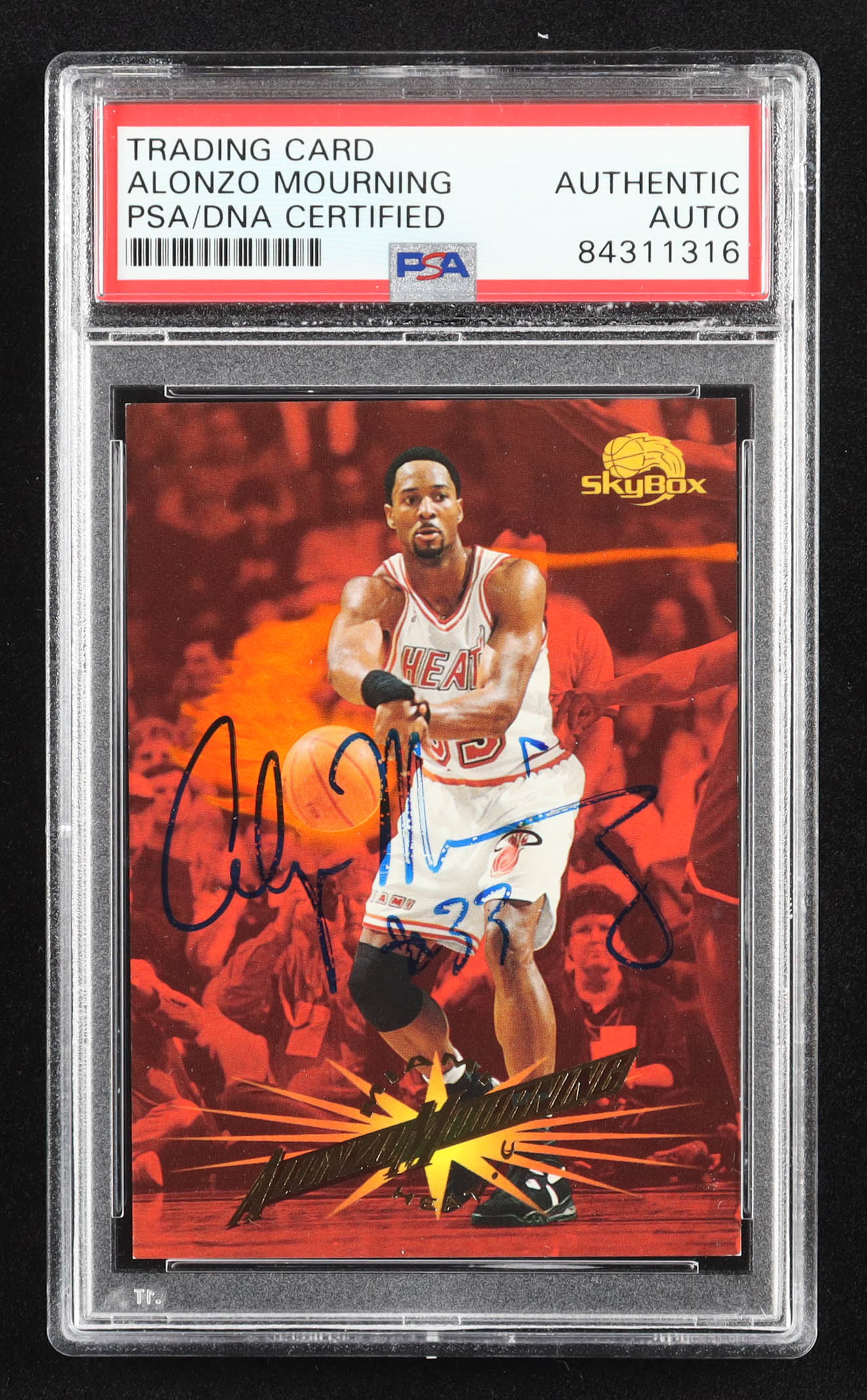 Alonzo Mourning Signed 1995-96 SkyBox Premium #182 (PSA Authentic) at PristineAuction.com Alonzo Mourning Signed 1995-96 SkyBox Premium #182 (PSA Authentic) at PristineAuction.com