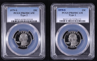 1979-S Washington Quarter Type 1 & Type 2 Two-Coin Type Set with Type 1 "Filled" S and Type 2 "Clear" S at PristineAuction.com