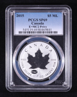 2015 Canada $5 Maple Leaf, E=MC² Privy - 1oz .9999 Fine Silver Coin (PCGS SP69) at PristineAuction.com