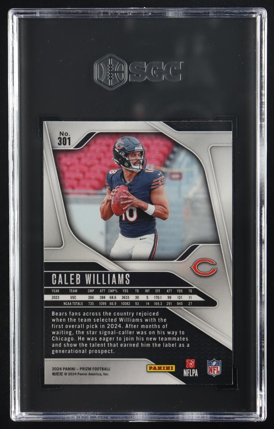 Caleb Wiliams 2024 Panini Prizm #301 RC (SGC 9) at PristineAuction.com Caleb Wiliams 2024 Panini Prizm #301 RC (SGC 9) at PristineAuction.com