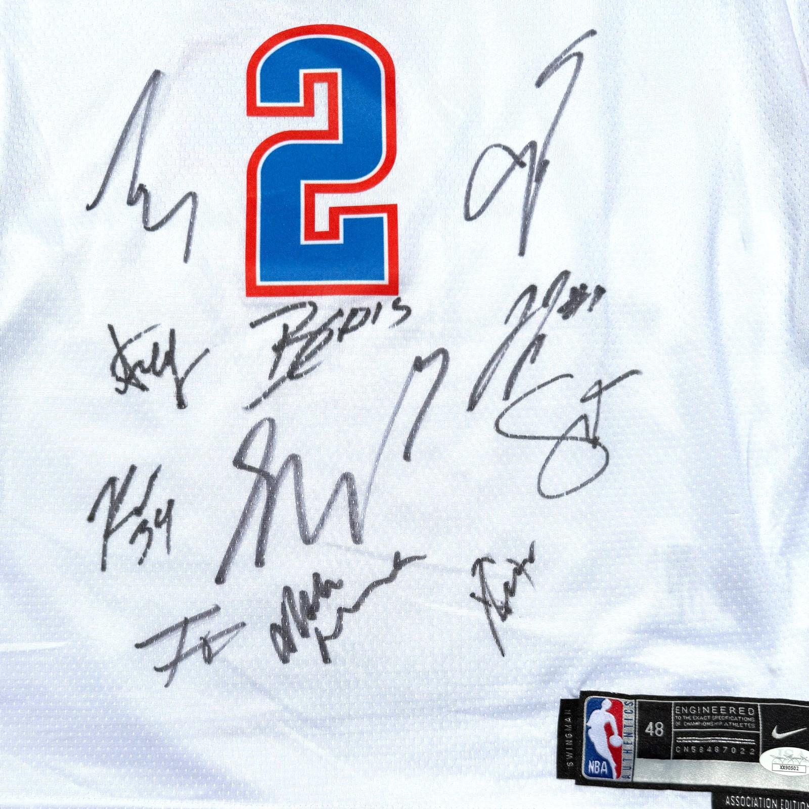 Shai Gilgeous-Alexander, Jalen Williams, Luguentz Dort | 2025 NBA Champions Thunder Nike Authentic Jersey Team-Signed By (11) (JSA) at PristineAuction.com Shai Gilgeous-Alexander, Jalen Williams, Luguentz Dort | 2025 NBA Champions Thunder Nike Authentic Jersey Team-Signed By (11) (JSA) at PristineAuction.com