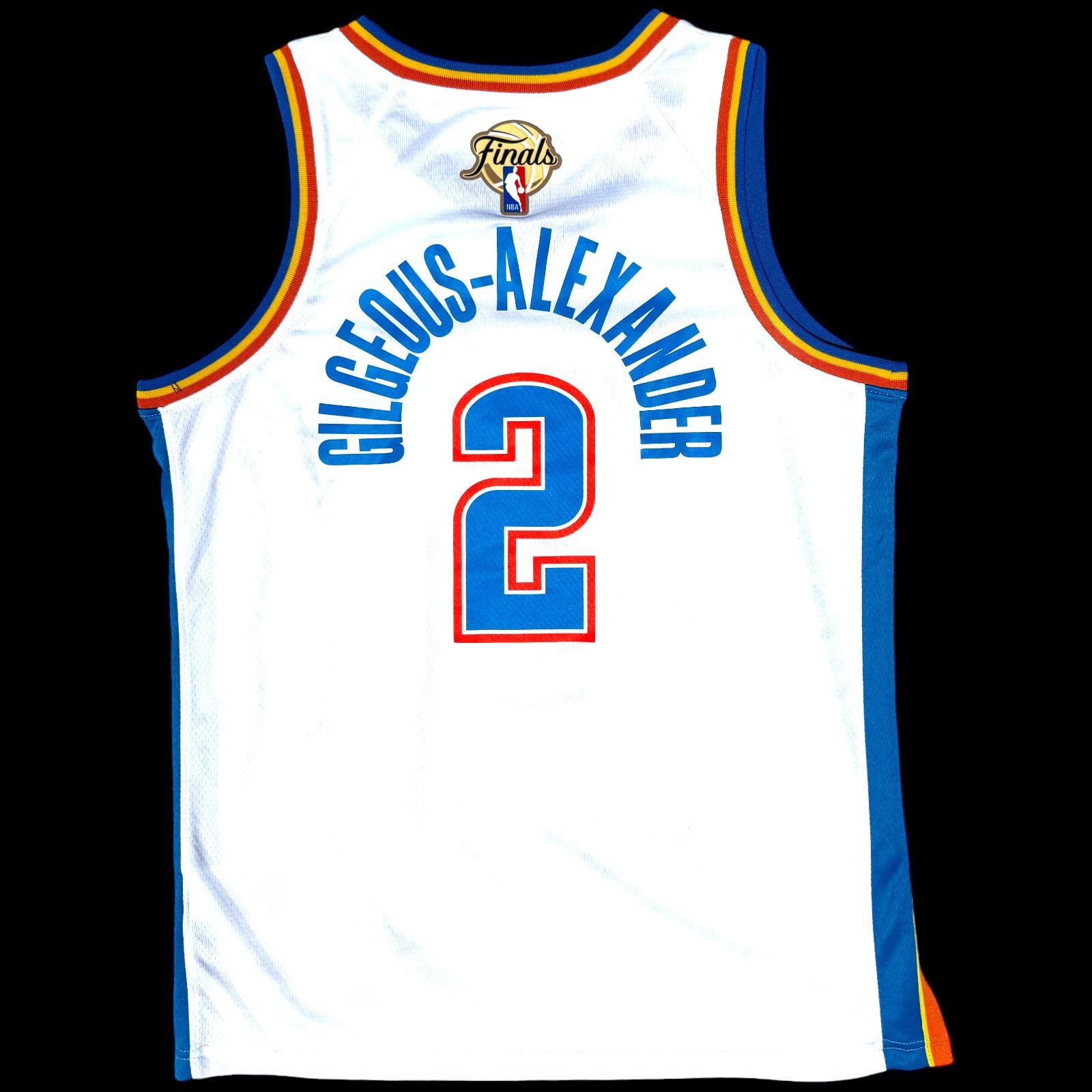 Shai Gilgeous-Alexander, Jalen Williams, Luguentz Dort | 2025 NBA Champions Thunder Nike Authentic Jersey Team-Signed By (11) (JSA) at PristineAuction.com Shai Gilgeous-Alexander, Jalen Williams, Luguentz Dort | 2025 NBA Champions Thunder Nike Authentic Jersey Team-Signed By (11) (JSA) at PristineAuction.com