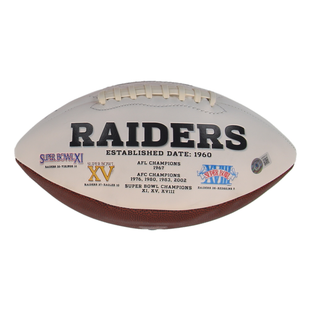 Mark van Eeghen Signed Raiders Logo Football (Beckett) at PristineAuction.com Mark van Eeghen Signed Raiders Logo Football (Beckett) at PristineAuction.com