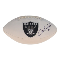 Mark van Eeghen Signed Raiders Logo Football (Beckett) at PristineAuction.com