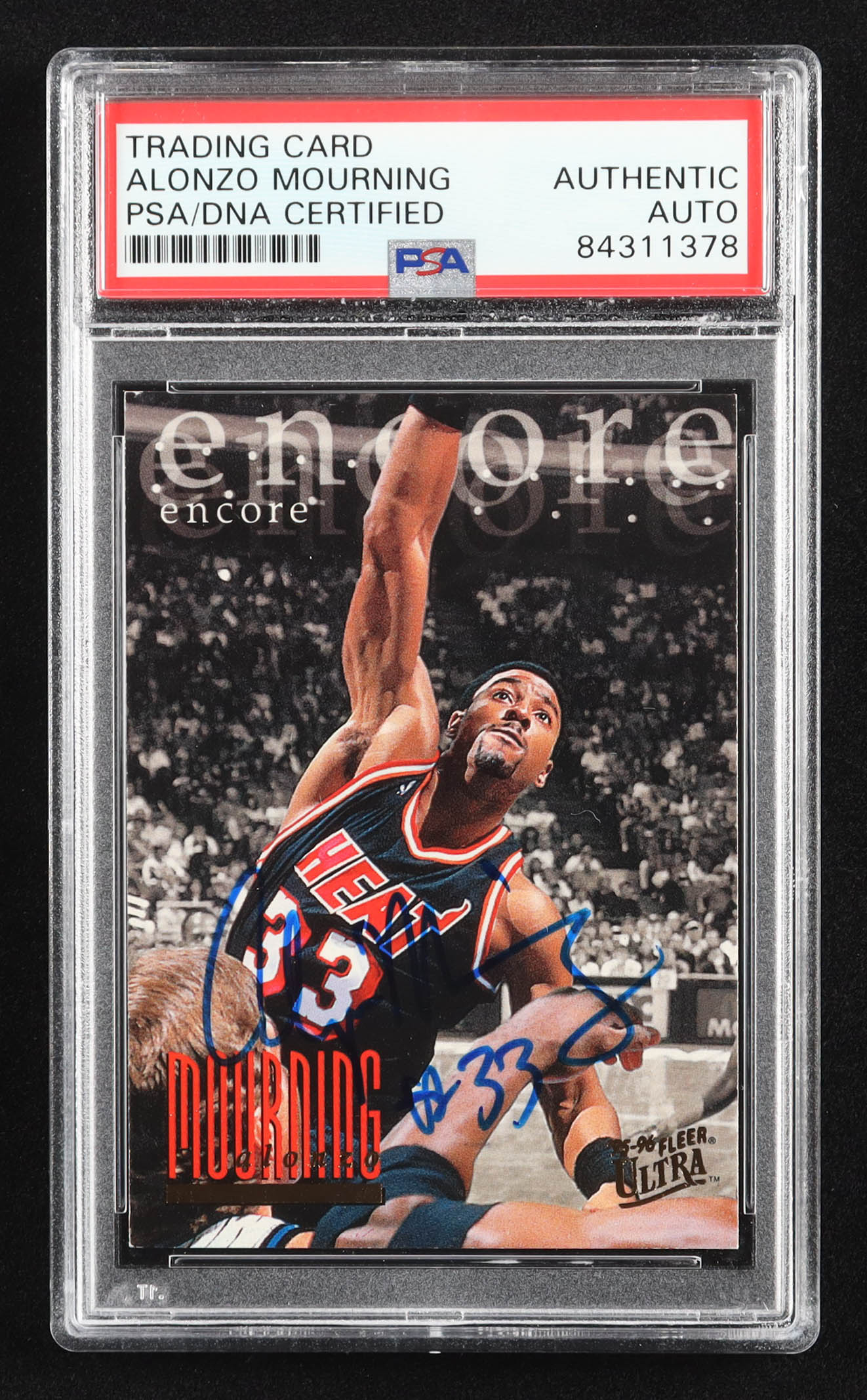 Alonzo Mourning Signed 1995-96 Ultra #326 ENC (PSA Authentic) at PristineAuction.com Alonzo Mourning Signed 1995-96 Ultra #326 ENC (PSA Authentic) at PristineAuction.com