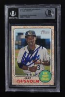 Jazz Chisholm Signed 2017 Topps Heritage Minors #7 RC (Beckett | Auto Grade BGS Authentic) at PristineAuction.com