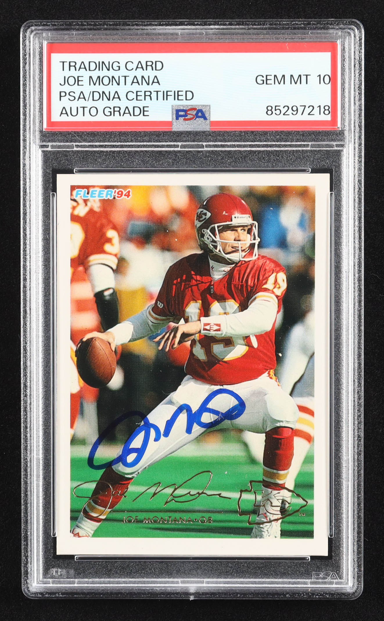 Joe Montana Signed 1994 Fleer #226 (PSA | Auto 10) at PristineAuction.com Joe Montana Signed 1994 Fleer #226 (PSA | Auto 10) at PristineAuction.com