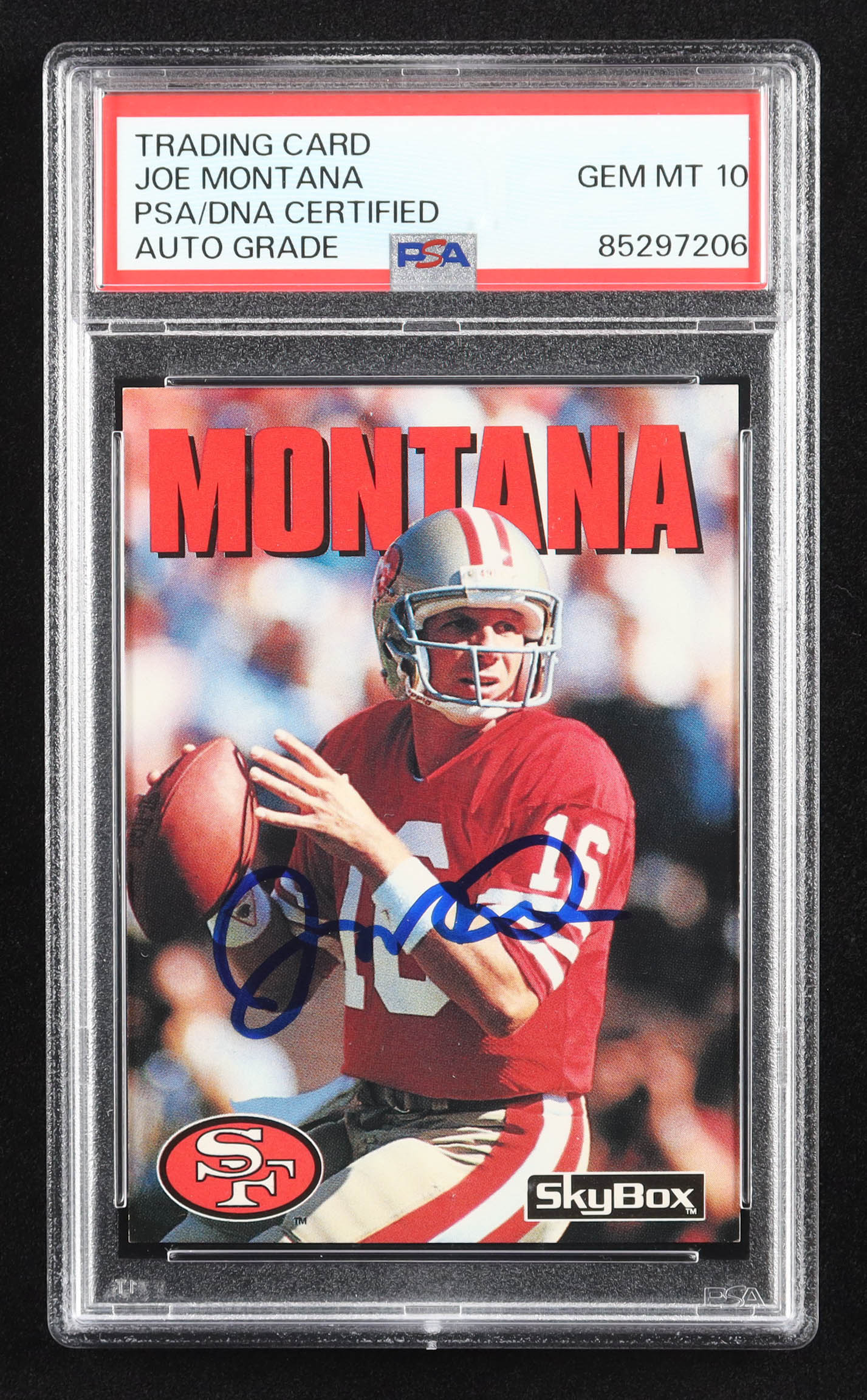 Joe Montana Signed 1992 SkyBox Impact #227 (PSA | Auto 10) at PristineAuction.com Joe Montana Signed 1992 SkyBox Impact #227 (PSA | Auto 10) at PristineAuction.com