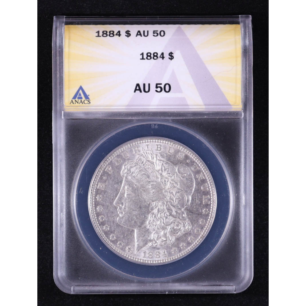 1884 Morgan Silver Dollar (ANACS AU50) at PristineAuction.com