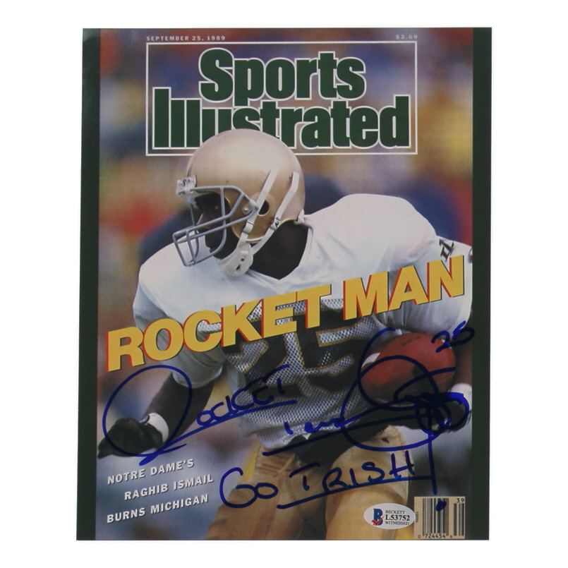 Raghib "Rocket" Ismail Signed Notre Dame Fighting Irish 8x10 Photo Inscribed "Go Irish!" (Beckett) at PristineAuction.com Raghib "Rocket" Ismail Signed Notre Dame Fighting Irish 8x10 Photo Inscribed "Go Irish!" (Beckett) at PristineAuction.com