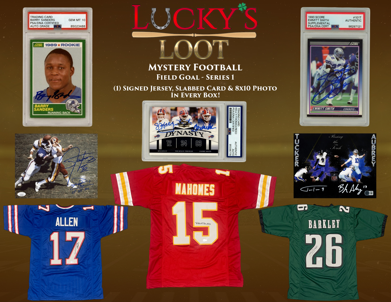 Lucky's Loot Field Goal Football Series 1 Mystery Box at PristineAuction.com Lucky's Loot Field Goal Football Series 1 Mystery Box at PristineAuction.com
