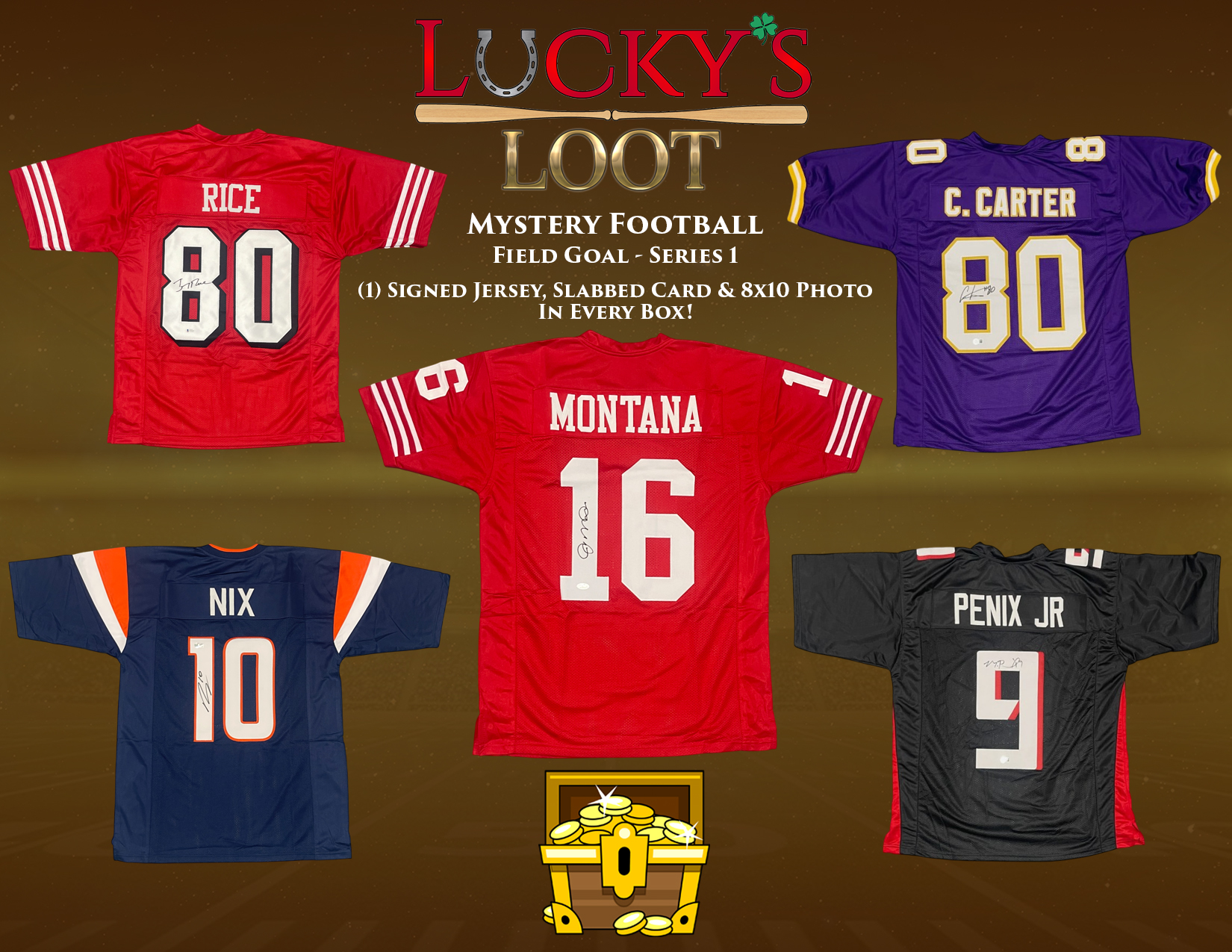 Lucky's Loot Field Goal Football Series 1 Mystery Box at PristineAuction.com Lucky's Loot Field Goal Football Series 1 Mystery Box at PristineAuction.com
