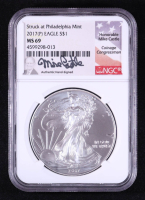 2017(P) American Silver Eagle, Struck at Philadelphia - Congressman Mike Castle Signature Label (NGC MS69) at PristineAuction.com