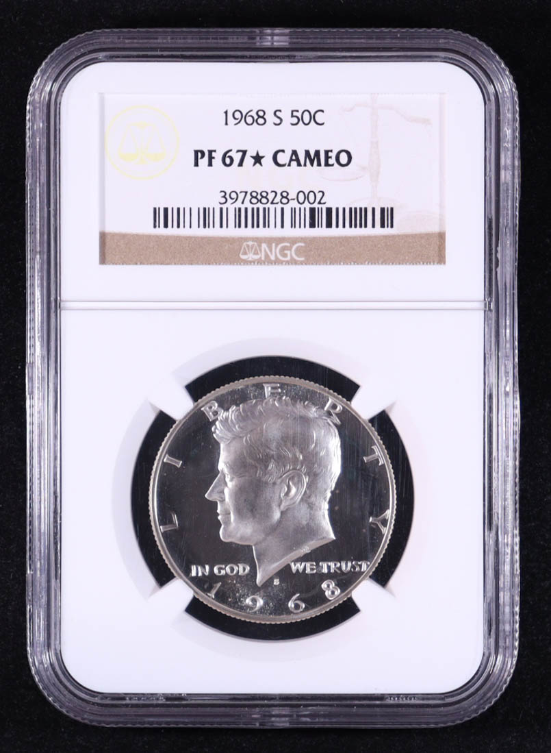 1968-S Kennedy Half Dollar - 40% Silver Cameo Proof (NGC PF67* CAMEO) at PristineAuction.com 1968-S Kennedy Half Dollar - 40% Silver Cameo Proof (NGC PF67* CAMEO) at PristineAuction.com