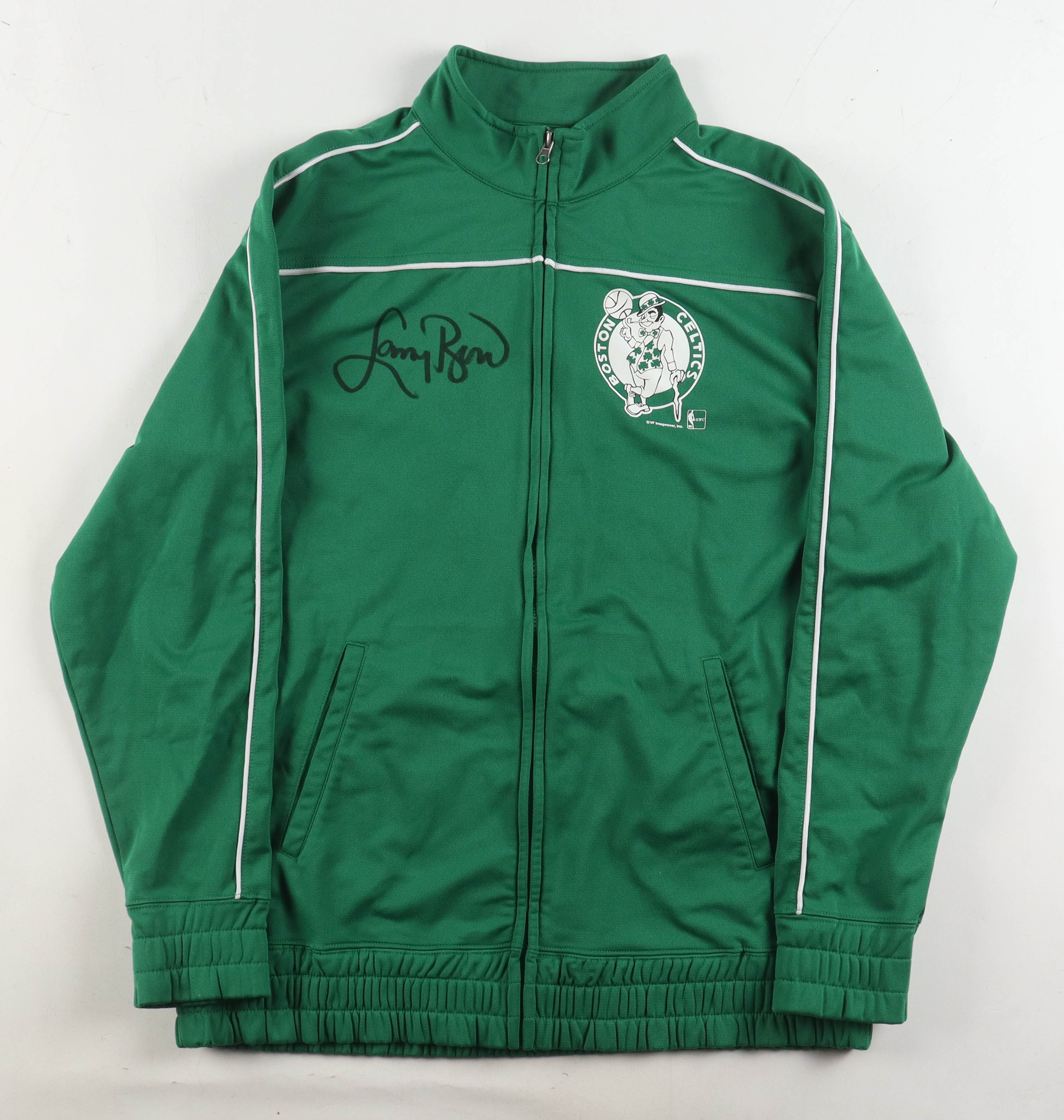 Larry Bird Signed Celtics Majestic Hardwood Classics Authentic Warm-Up Jacket (PSA) at PristineAuction.com Larry Bird Signed Celtics Majestic Hardwood Classics Authentic Warm-Up Jacket (PSA) at PristineAuction.com