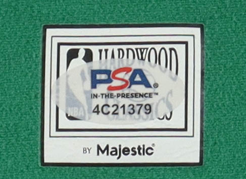 Larry Bird Signed Celtics Majestic Hardwood Classics Authentic Warm-Up Jacket (PSA) at PristineAuction.com Larry Bird Signed Celtics Majestic Hardwood Classics Authentic Warm-Up Jacket (PSA) at PristineAuction.com
