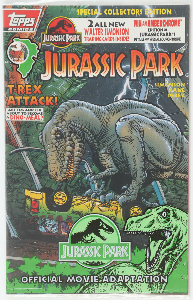 1993 "Jurassic Park" Issue #3 Topps Comic Book at PristineAuction.com 1993 "Jurassic Park" Issue #3 Topps Comic Book at PristineAuction.com