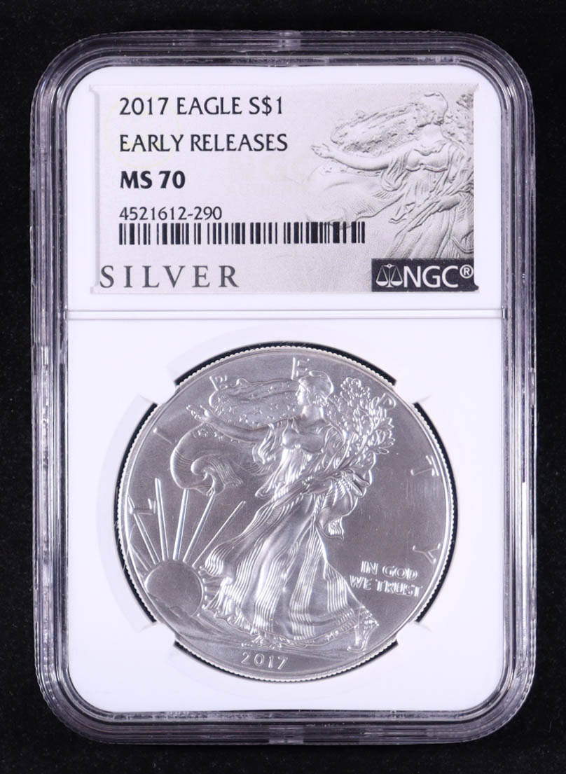 2017 American Silver Eagle, Early Releases (NGC MS70) at PristineAuction.com 2017 American Silver Eagle, Early Releases (NGC MS70) at PristineAuction.com