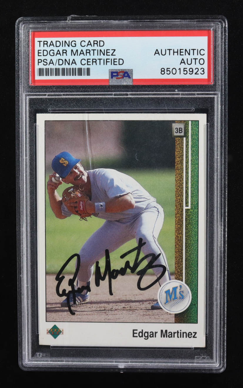 Edgar Martinez Signed 1989 Upper Deck #768 (PSA | Auto Grade PSA Authentic) at PristineAuction.com Edgar Martinez Signed 1989 Upper Deck #768 (PSA | Auto Grade PSA Authentic) at PristineAuction.com
