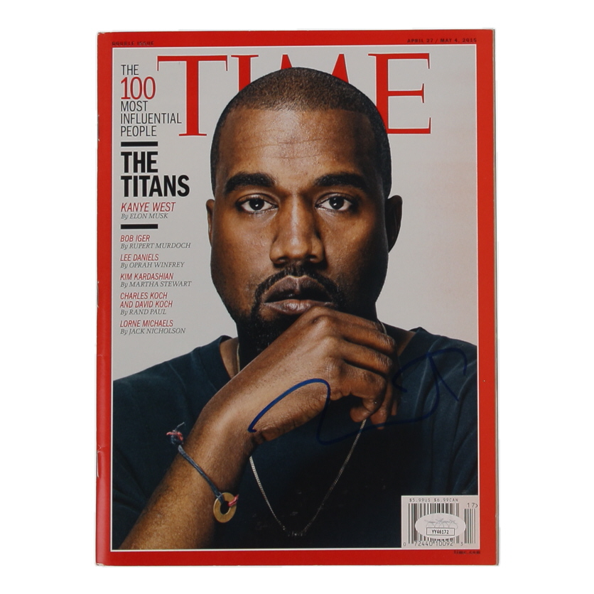 Kanye West Signed 2015 Time Magazine (JSA) at PristineAuction.com Kanye West Signed 2015 Time Magazine (JSA) at PristineAuction.com