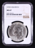 1974-S Eisenhower Silver Dollar (NGC MS67) at PristineAuction.com