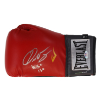 Oscar Valdez Signed Everlast Boxing Glove Inscribed "Wise 130" (PSA) at PristineAuction.com