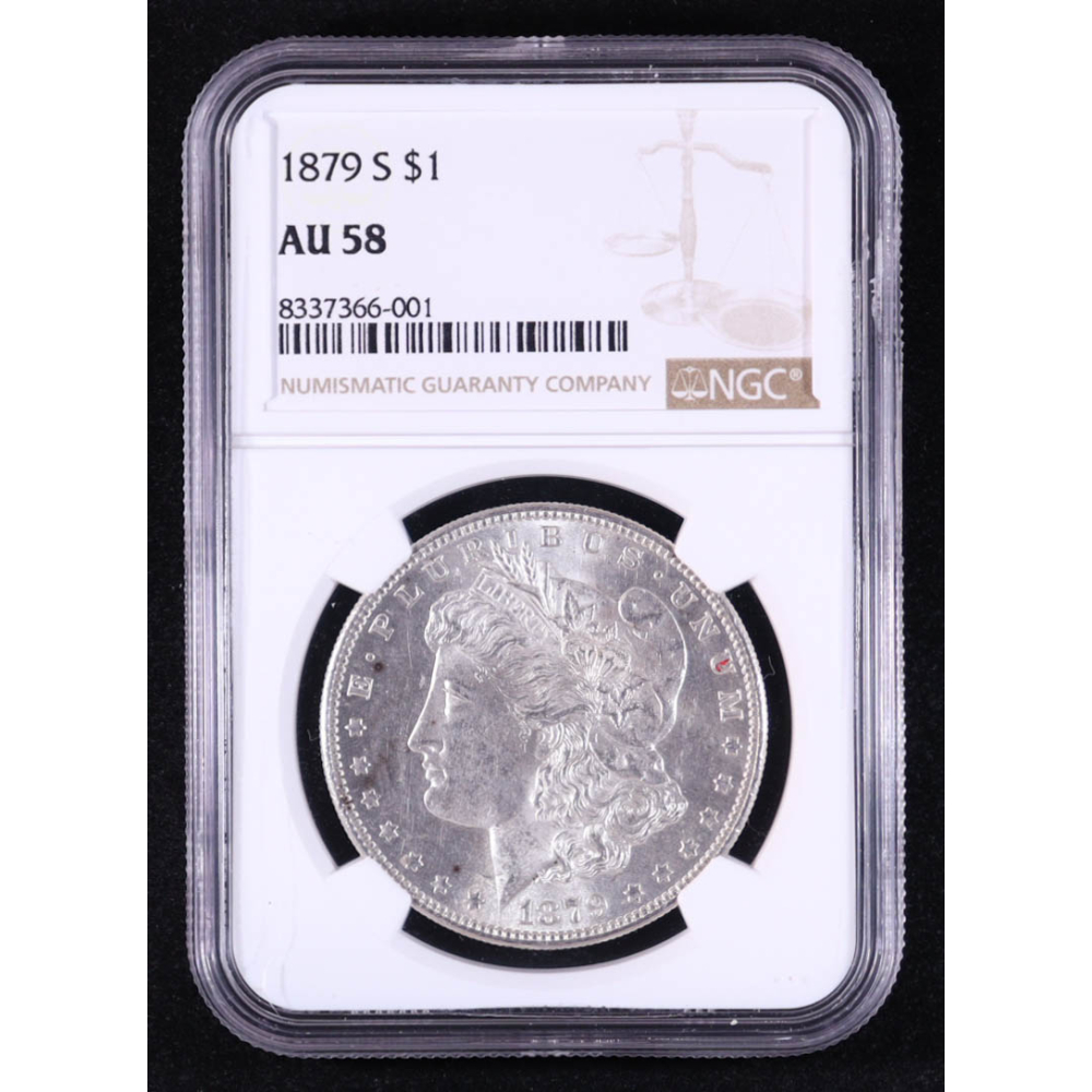 1879-S Morgan Silver Dollar (NGC AU58) at PristineAuction.com