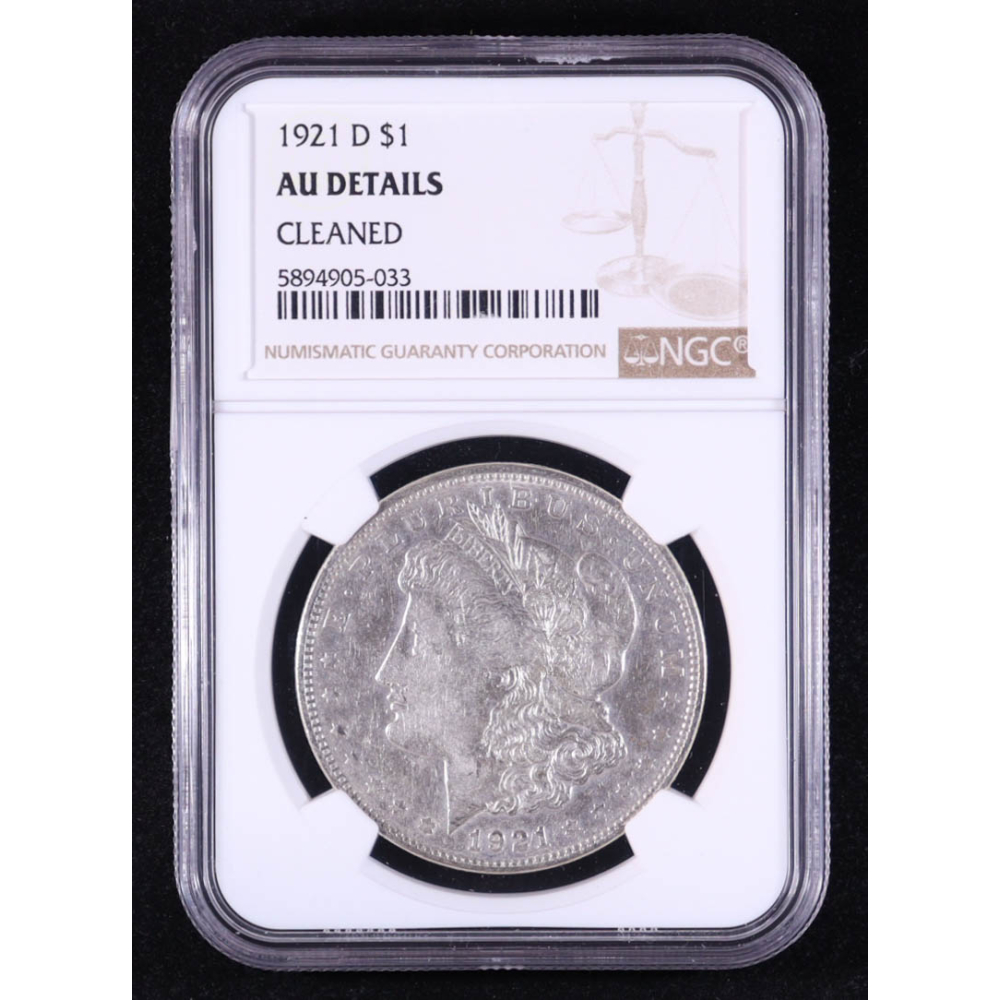1921-D Morgan Silver Dollar (NGC AU Details) at PristineAuction.com